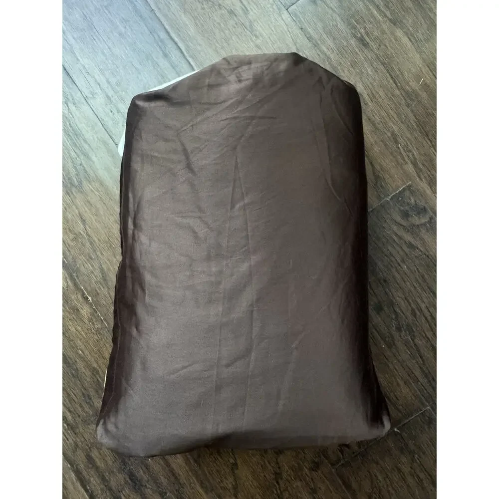 Quince Signature Giza Cotton Sateen Duvet Cover Set Espresso Full/Queen NWOT
